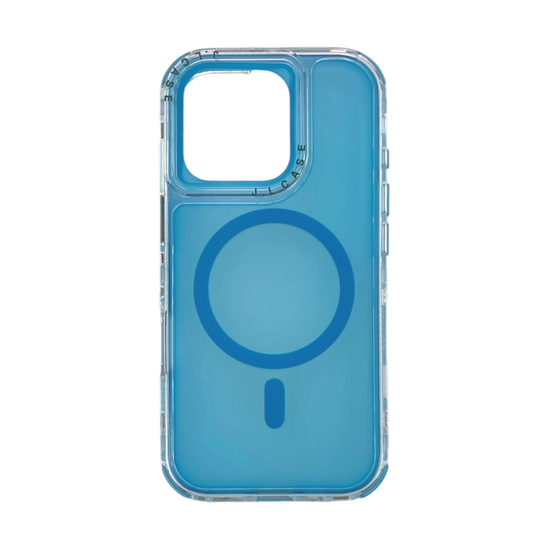 CARCASA ANTIGOLPE 360 COMPATIBLE CON IPHONE 16 MAGSAFE AZUL - 1