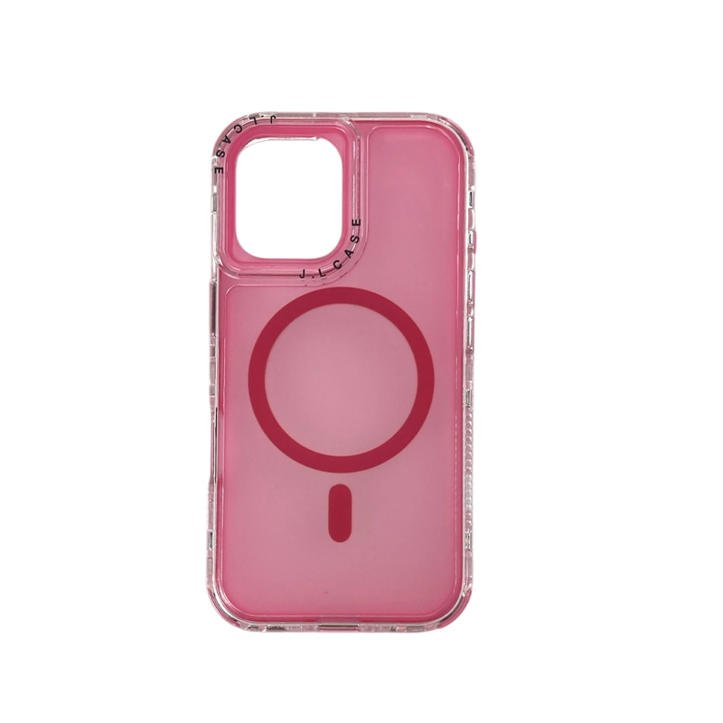 GENÉRICO CARCASA ANTIGOLPE 360 COMPATIBLE CON IPHONE 16 MAGSAFE ROSADO