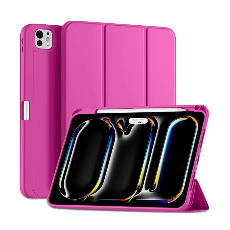 FUNDA SMART COVER CON RANURA PARA IPAD PRO 13 M4 2024 FUCSIA - 1