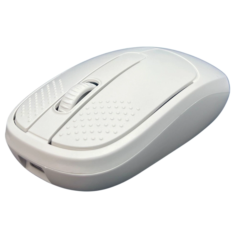 MOUSE INALAMBRICO DUAL USB/BLUETOOTH RECARGABLE 1200DPI BLANCO - 2