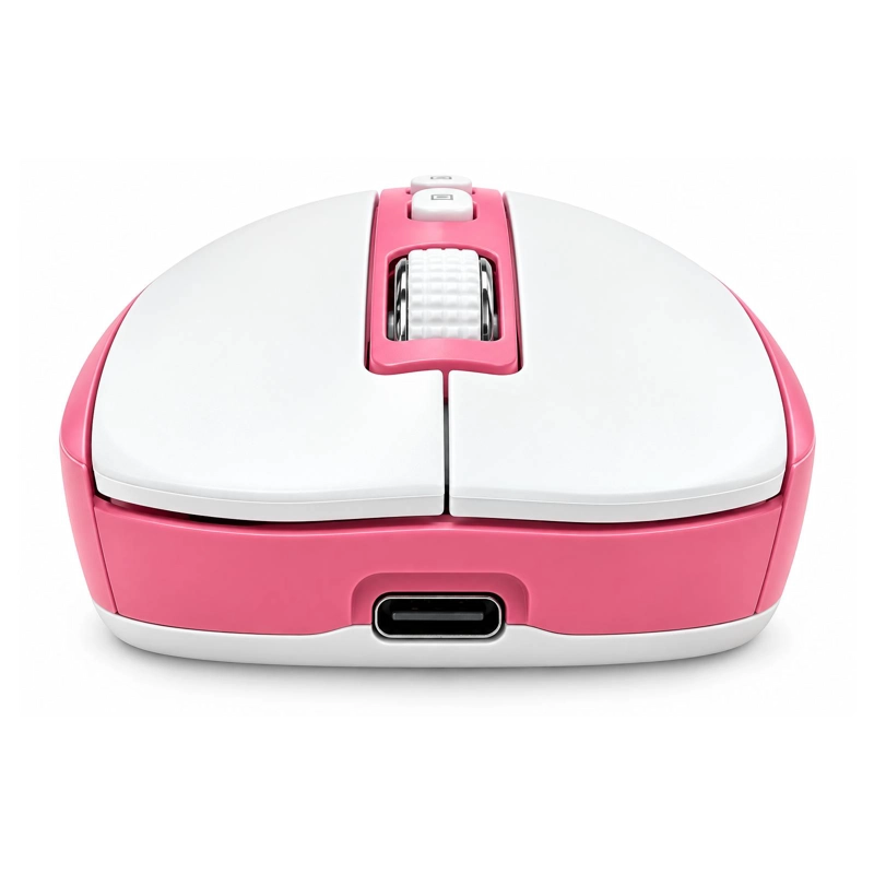 MOUSE INALAMBRICO DUAL USB/BLUETOOTH RECARGABLE 1800DPI ROSA - 3