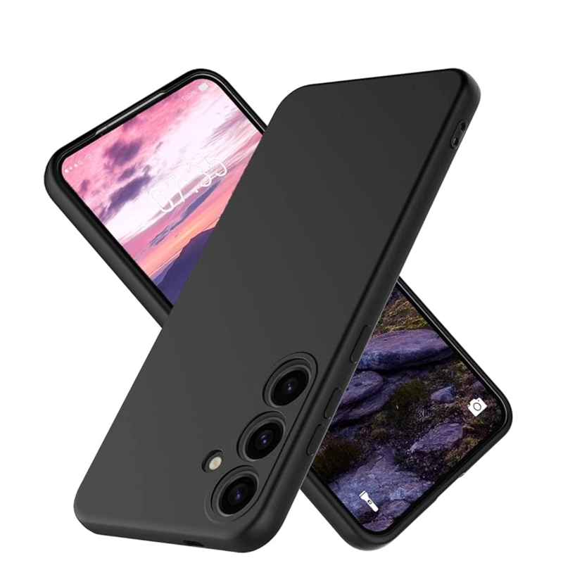 CARCASA COMPATIBLE CON SAMSUNG S25 GOMA NEGRO - 1
