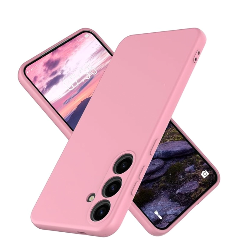 CARCASA COMPATIBLE CON SAMSUNG S25 PLUS GOMA ROSADO - 1