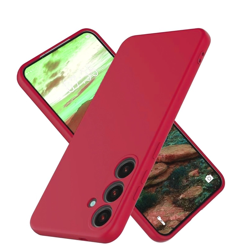 CARCASA COMPATIBLE CON SAMSUNG S25 PLUS GOMA ROJO - 1