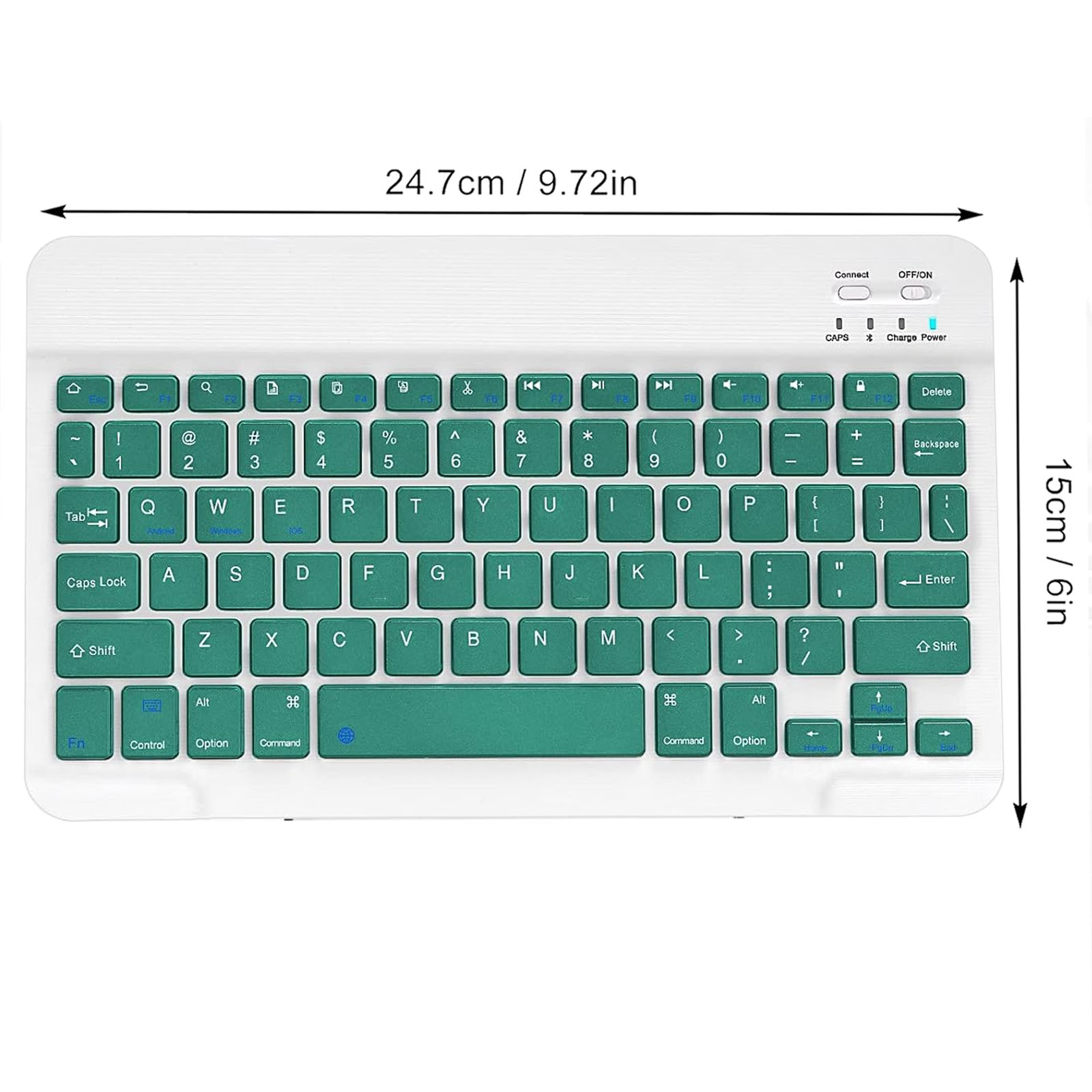 COMBO TECLADO MOUSE INALAMBRICO BLUETOOTH RECARGABLE VERDE - 2