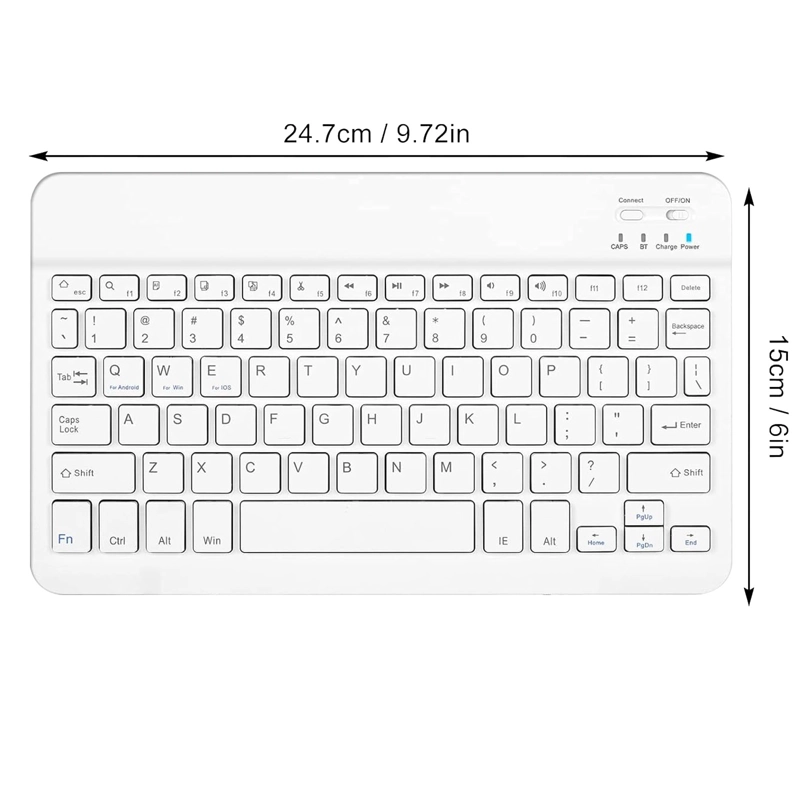 COMBO TECLADO MOUSE INALAMBRICO BLUETOOTH RECARGABLE BLANCO - 2
