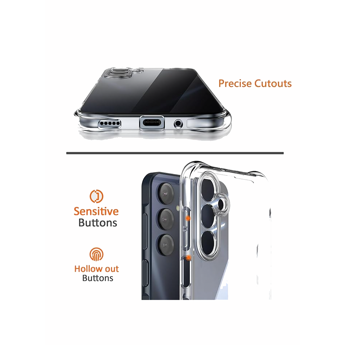 CARCASA ANTI GOLPES TRANSPARENTE PARA SAMSUNG A16 - 3