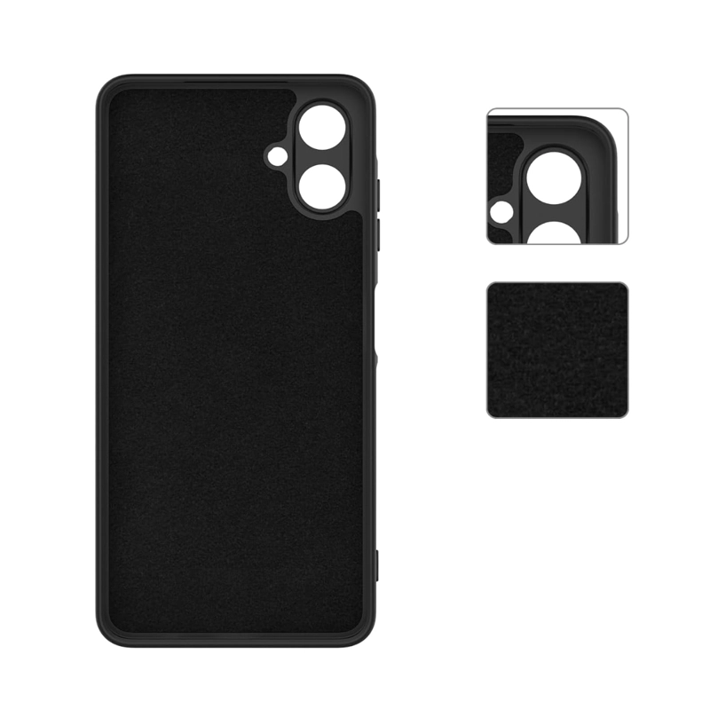 CARCASA COMPATIBLE CON SAMSUNG A06 5G GOMA NEGRO - 2