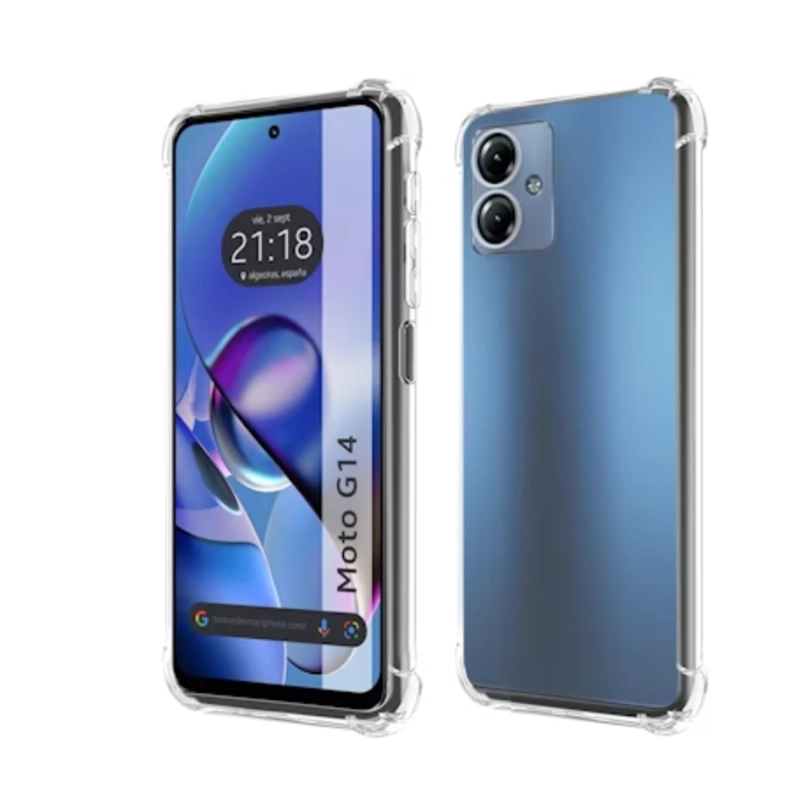 CARCASA FUNDA TRANSPARENTE REFORZADOS PARA MOTOROLA G14 - 1