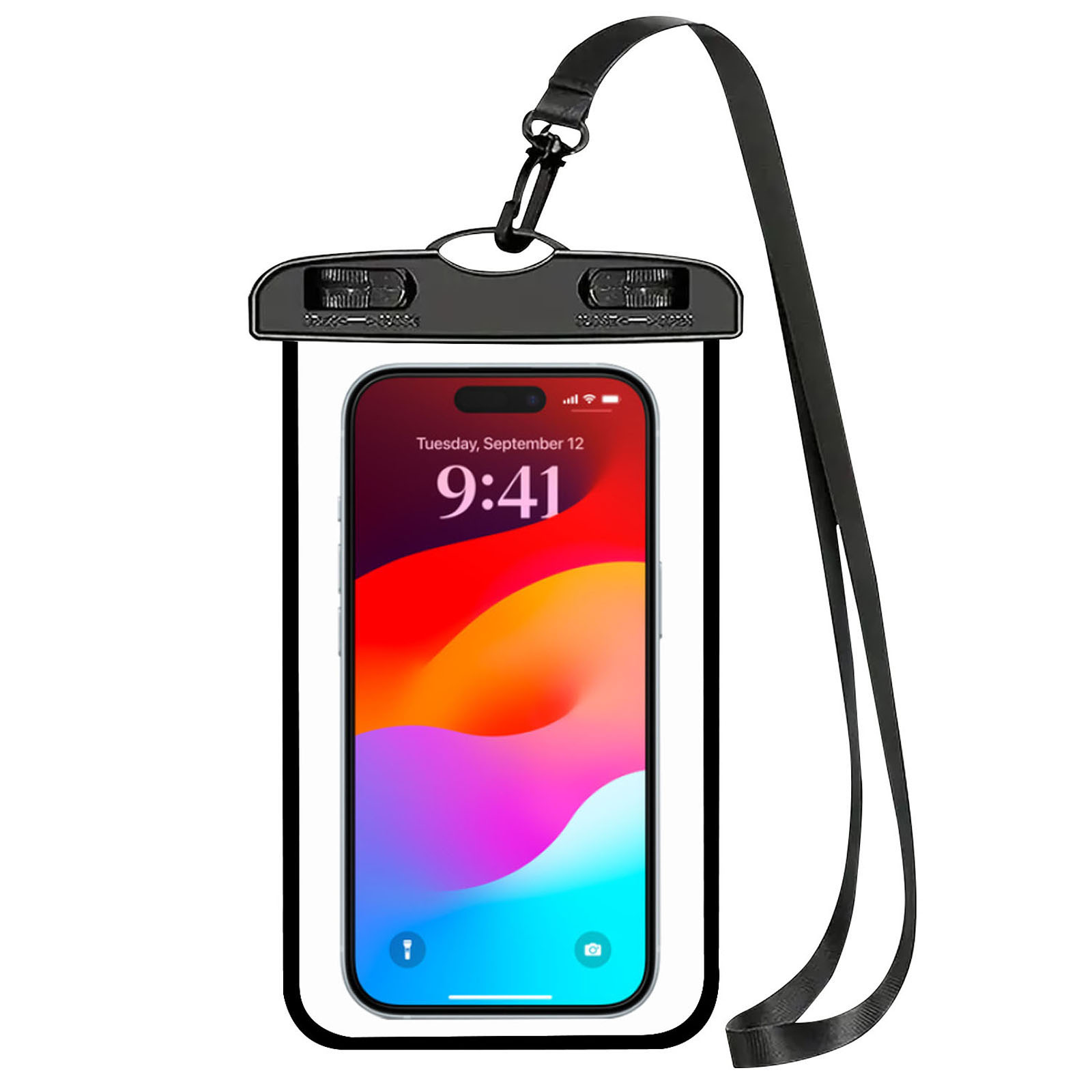 FUNDA JOIGO TELEFONO IMPERMEABLE SUMERGIBLE EN AGUA NEGRO - 1
