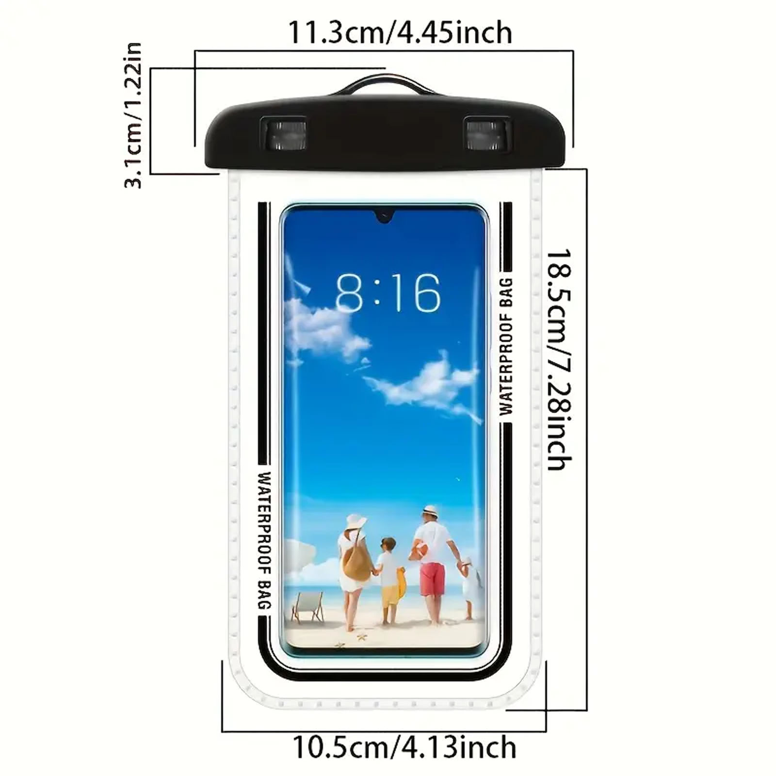 FUNDA IMPERMEABLE PARA TELEFONO SUMERGIBLE EN AGUA TURQUESA - 2