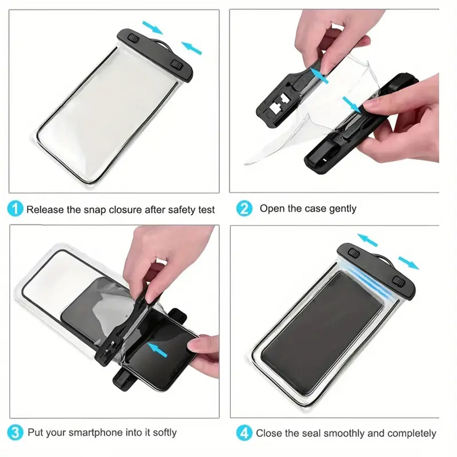 FUNDA IMPERMEABLE PARA TELEFONO SUMERGIBLE EN AGUA TURQUESA - 5