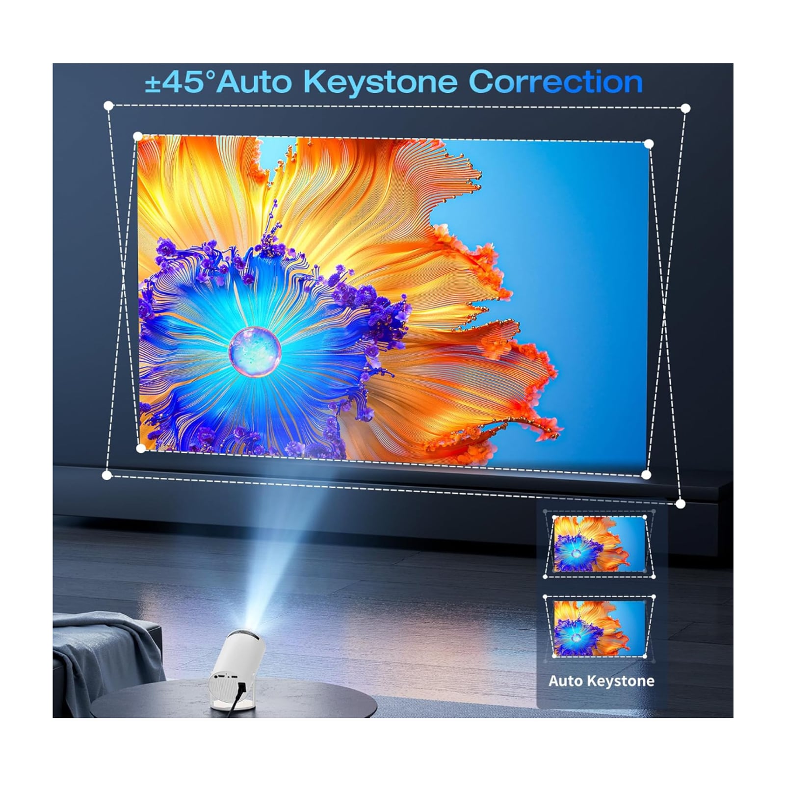 PROYECTOR JOIGO PORTÁTIL MINI HY300PRO ULTRA HD 4K WIFI BLUETOOTH - 3
