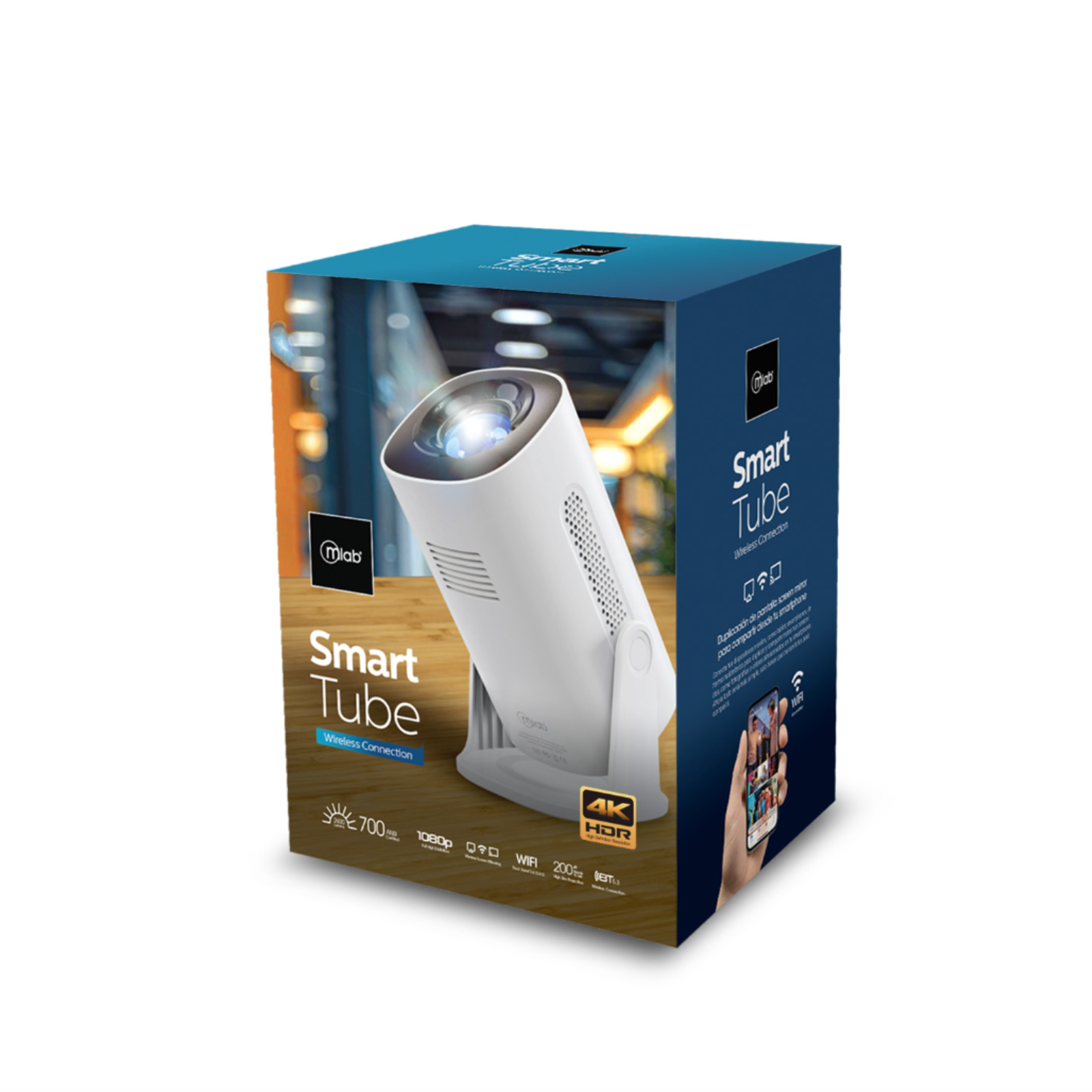 PROYECTOR JOIGO PORTÁTIL MINI HY300PRO ULTRA HD 4K WIFI BLUETOOTH - 5