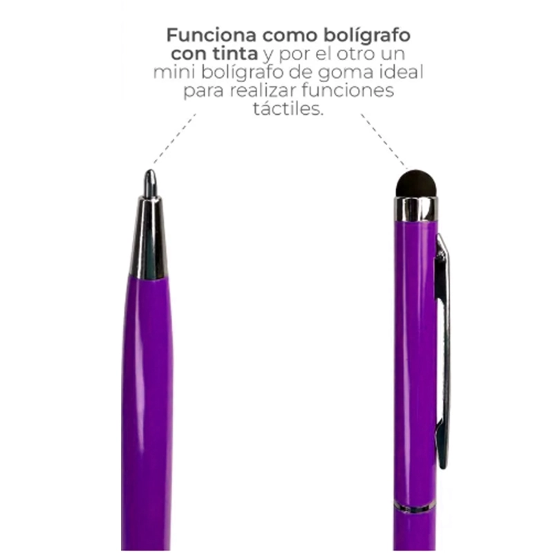 LAPIZ STYLUS UNIVERSAL 2 EN 1 PARA IPAD Y TABLET CELU DORADO - 6