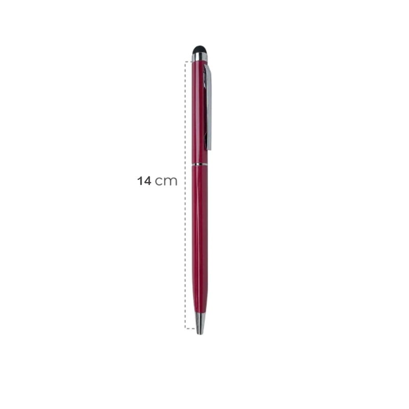 LAPIZ STYLUS UNIVERSAL 2 EN 1 PARA IPAD Y TABLET CELULA ROJO - 3
