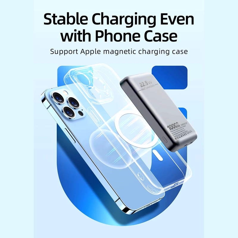 POWEBANK MAGSAFE COMPATIBLE CON IPHONE CON 10.000 MAH GRIS - 2