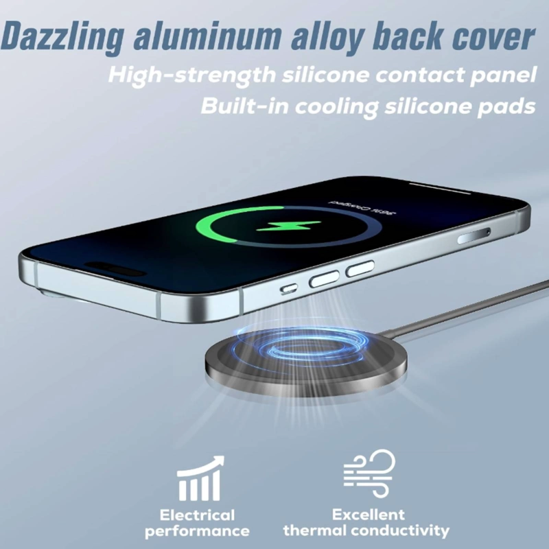 CARGADOR INALAMBRICO MAGNETICO DE 15W COMPATIBLE CON IPHONE - 5
