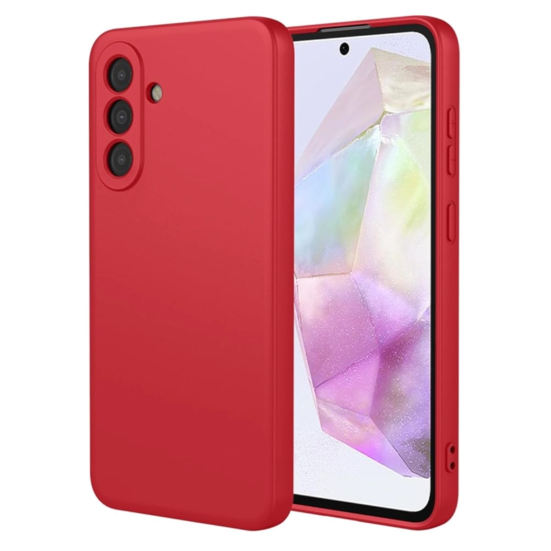 CARCASA FUNDA PARA SAMSUNG A56 GOMA ROJO - 1