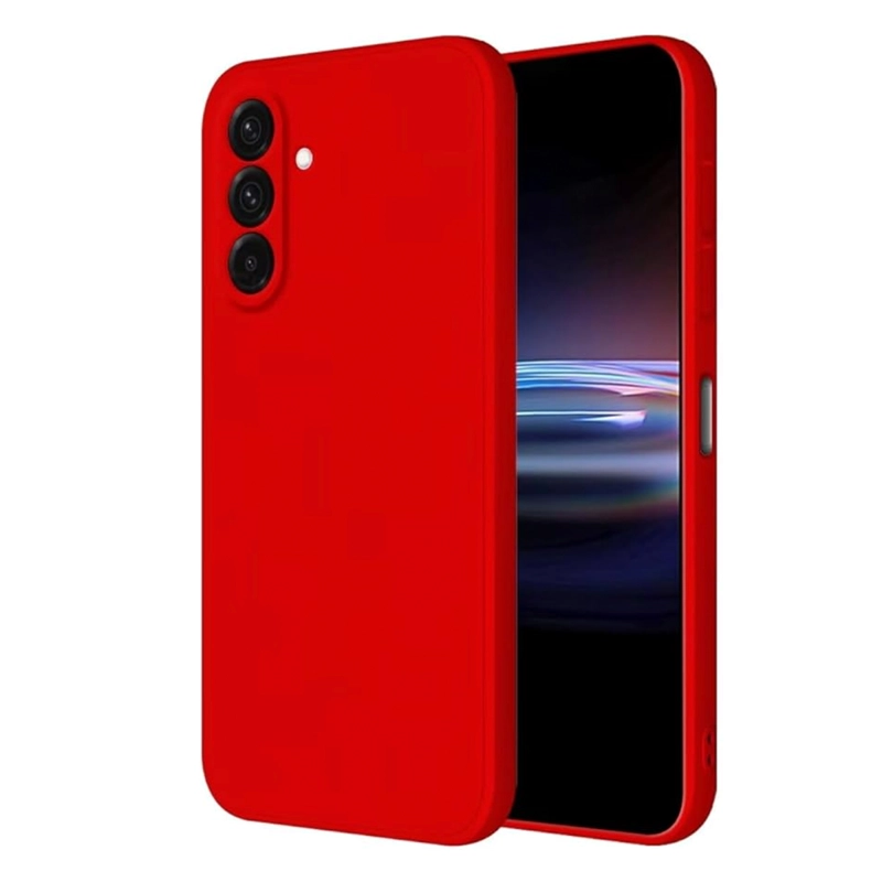 CARCASA FUNDA COMPATIBLE CON SAMSUNG A26 GOMA ROJO - 1