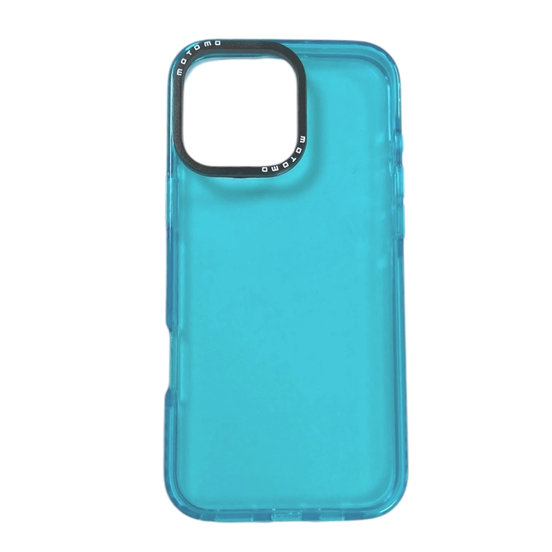 CARCASA FUNDA COMPATIBLE CON IPHONE 16 PRO MAX FLUOR CELESTE - 1