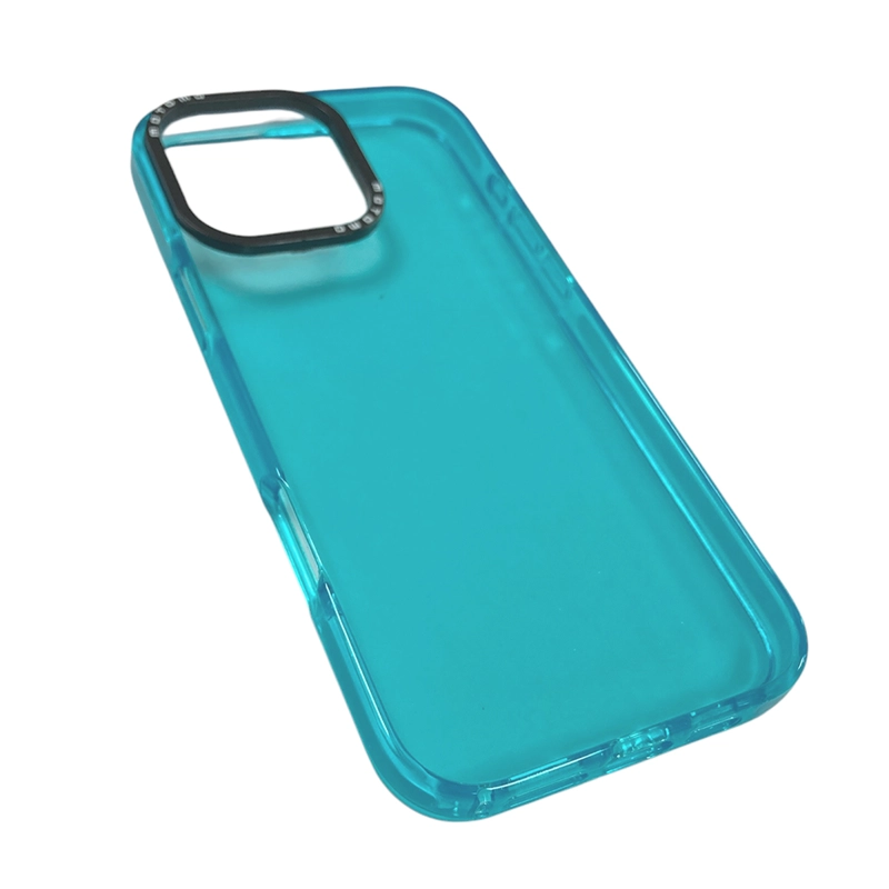 CARCASA FUNDA COMPATIBLE CON IPHONE 16 PRO MAX FLUOR CELESTE - 2