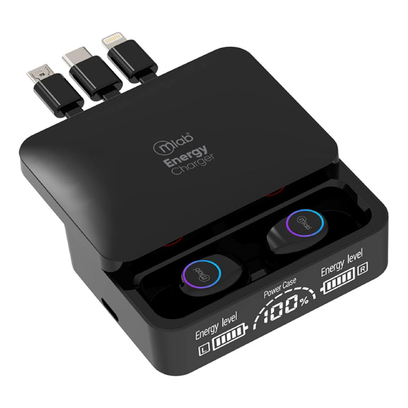 AUDIFONOS INALAMBRICO BLUETOOTH CON POWERBANK 2000MAH ENERGY - 1