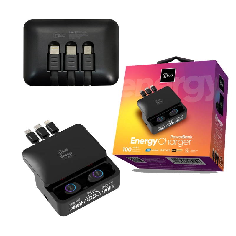 AUDIFONOS INALAMBRICO BLUETOOTH CON POWERBANK 2000MAH ENERGY - 3