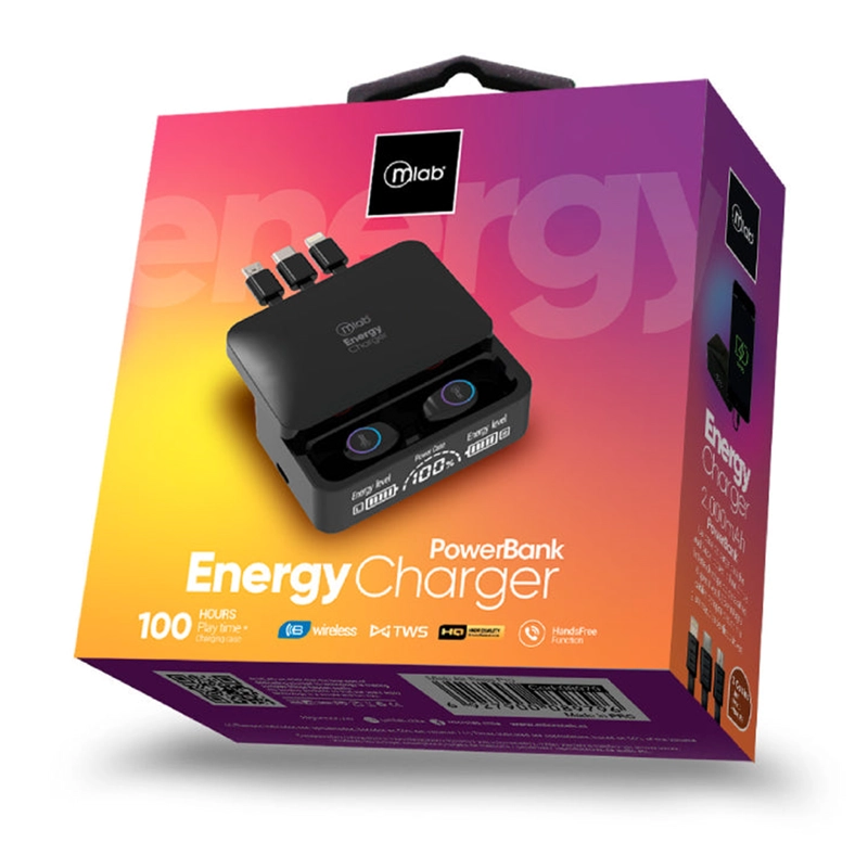 AUDIFONOS INALAMBRICO BLUETOOTH CON POWERBANK 2000MAH ENERGY - 4