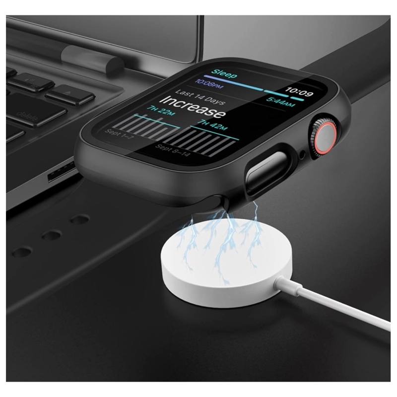 CARCASA PROTECTOR CON LAMINA COMPATIBLE CON APPLE WATCH 41MM TRANSAPARENTE - 2