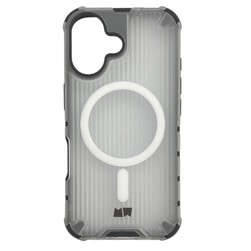 GENÉRICO CARCASA FUNDA COMPATIBLE CON IPHONE 16 MAGSAFE ANTISHOCK BORDE NEGRO