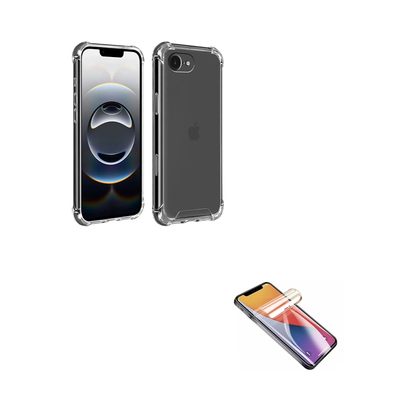 JOIGO CARCASA TRANSPARENTE + LAMINA HIDROGEL CLEAR PARA IPHONE 16E