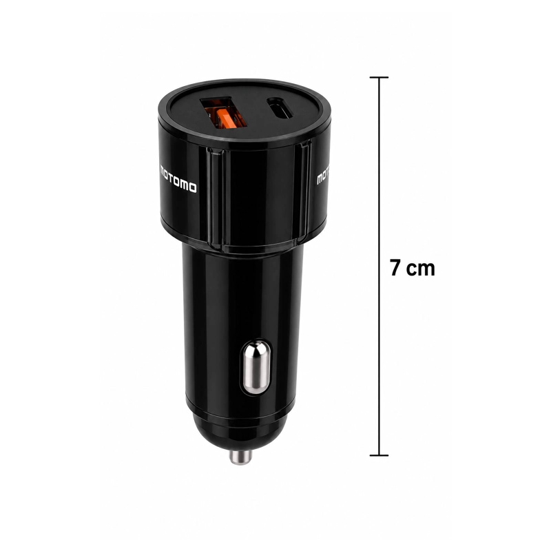 CARGADOR DE AUTO DOBLE USB Y TYPO C CARGA RAPIDA 38W - 2