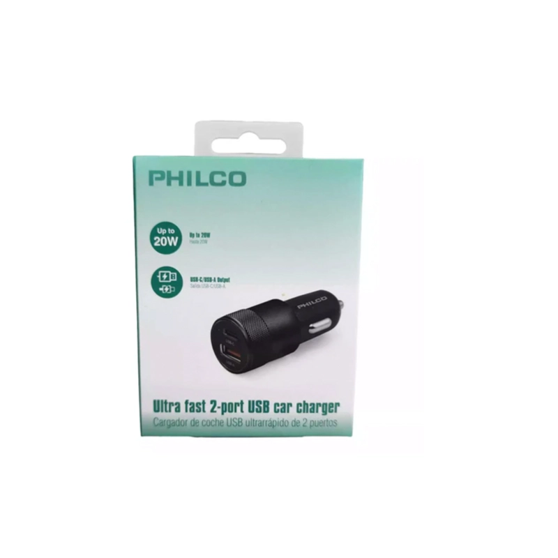 CARGADOR DE AUTO DOBLE USB Y USB-C CARGA RAPIDA 20W - 4