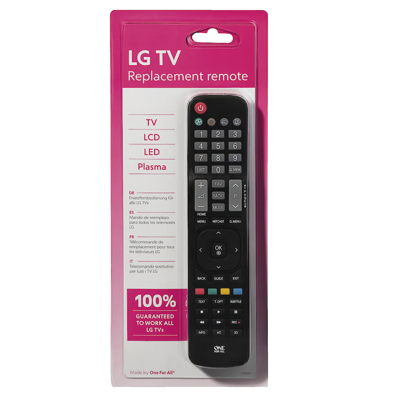 CONTROL REMOTO UNIVERSAL COMPATIBLE CON LG PLASMA LED TV - 2