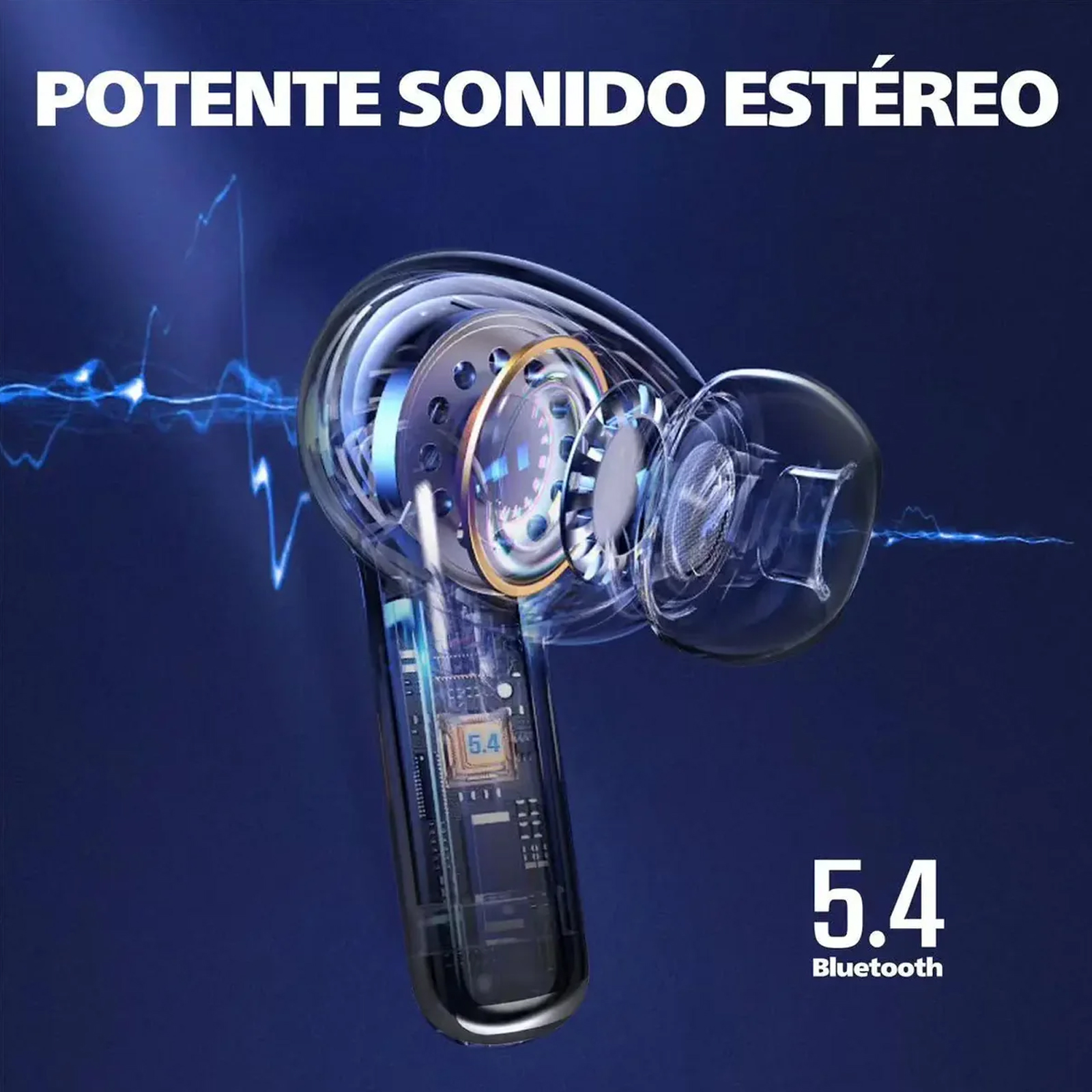 AUDIFONOS INALAMBRICO BLUETOOTH MANOS LIBRES TWSC4 AMARILLO - 2