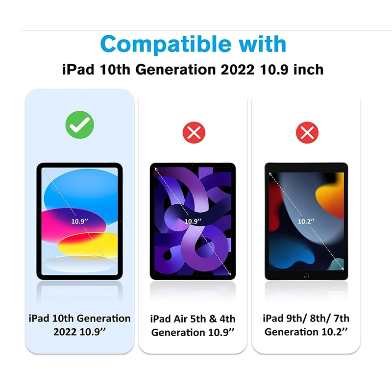 FUNDA CARCASA REFORZADA ANTI GOLPE 360 PARA IPAD 10.9 10MA 2022 ROJO - 7