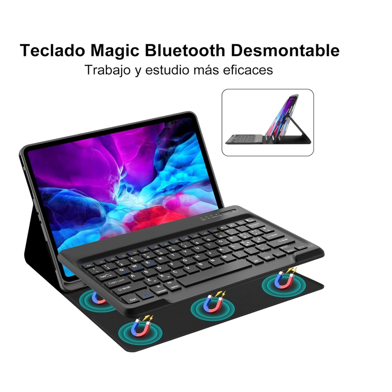 FUNDA CON TECLADO ESPAÑOL PARA IPAD AIR 13 M3 2025 NEGRO - 2