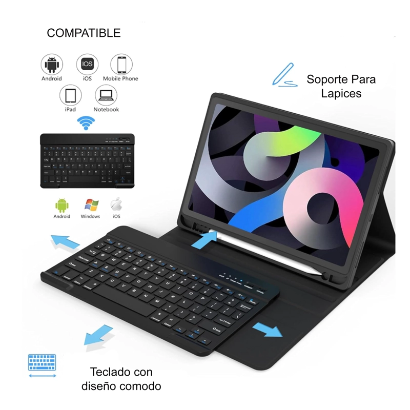FUNDA CON TECLADO ESPAÑOL PARA IPAD AIR 13 M3 2025 DORADO - 4