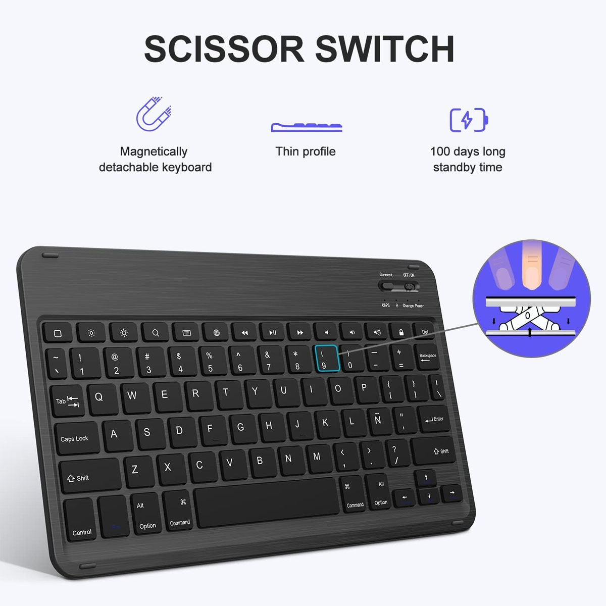 FUNDA CON TECLADO ESPAÑOL PARA IPAD PRO 11 M4 2024 NEGRO - 6