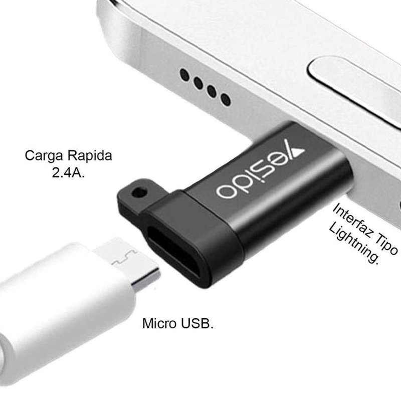 ADAPTADOR OTG MICRO-USB COMPATIBLE CON ENTRADA IPHONE - 2