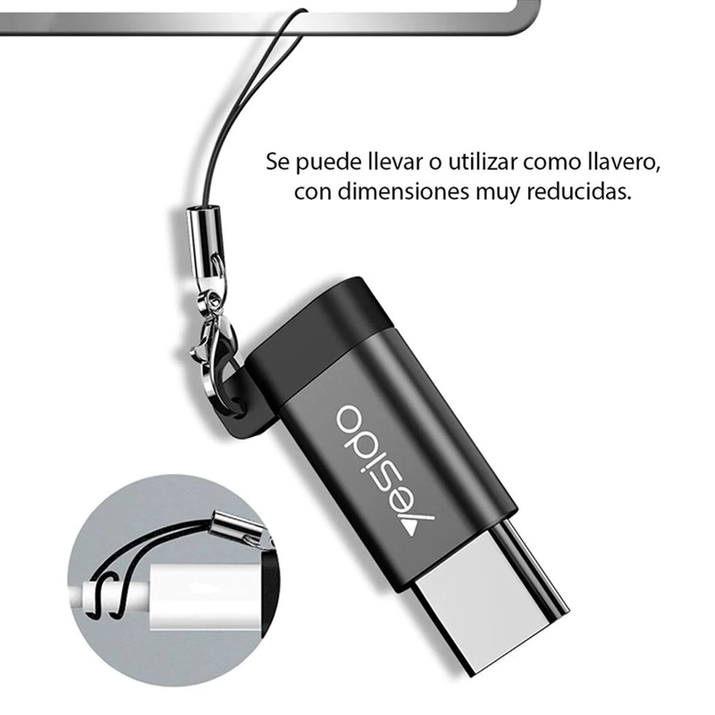 ADAPTADOR CONVERTIDOR OTG MICRO-USB COMPATIBLE USB C - 2