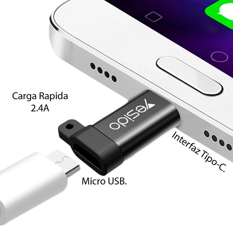 ADAPTADOR CONVERTIDOR OTG MICRO-USB COMPATIBLE USB C - 4