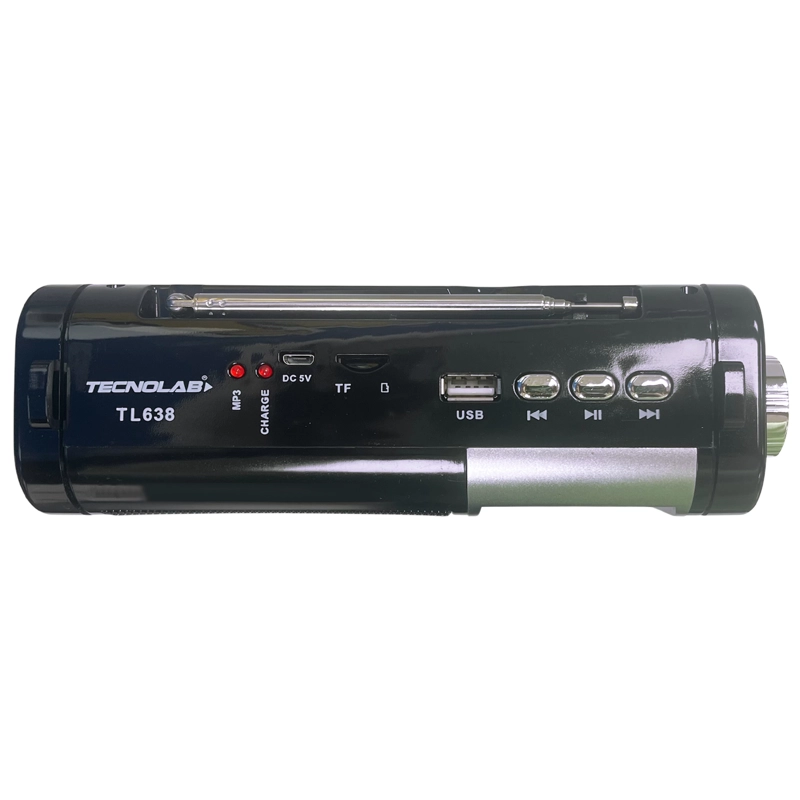 RADIO PORTATIL 5W RECARGABLE USB CON LINTERNA TENOLAB TL638 - 3