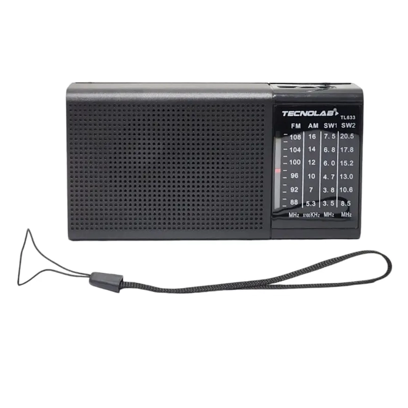 RADIO PORTATIL AM/FM 3W CON ENTRADA AUDIFONOS TECNOLAB TL633 - 2