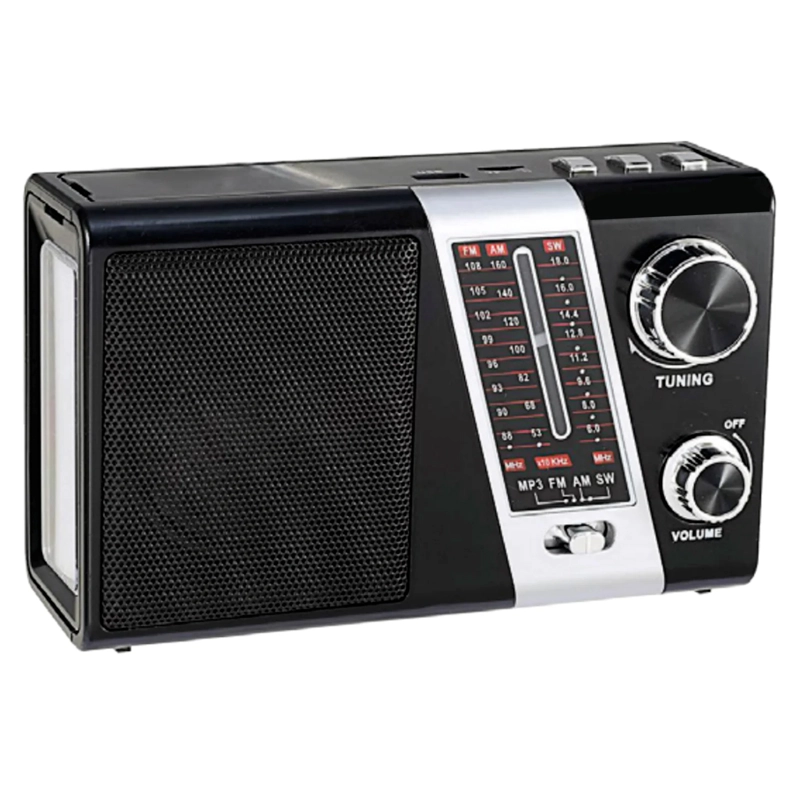 RADIO PORTATIL RECARGABLE LINTERNA CARGA SOLAR TENOLAB TL635 - 1