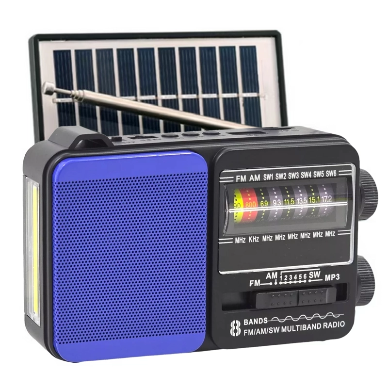 RADIO PORTATIL AM FM CON LINTERNA CARGA SOLAR TECNOLAB TL653 - 1