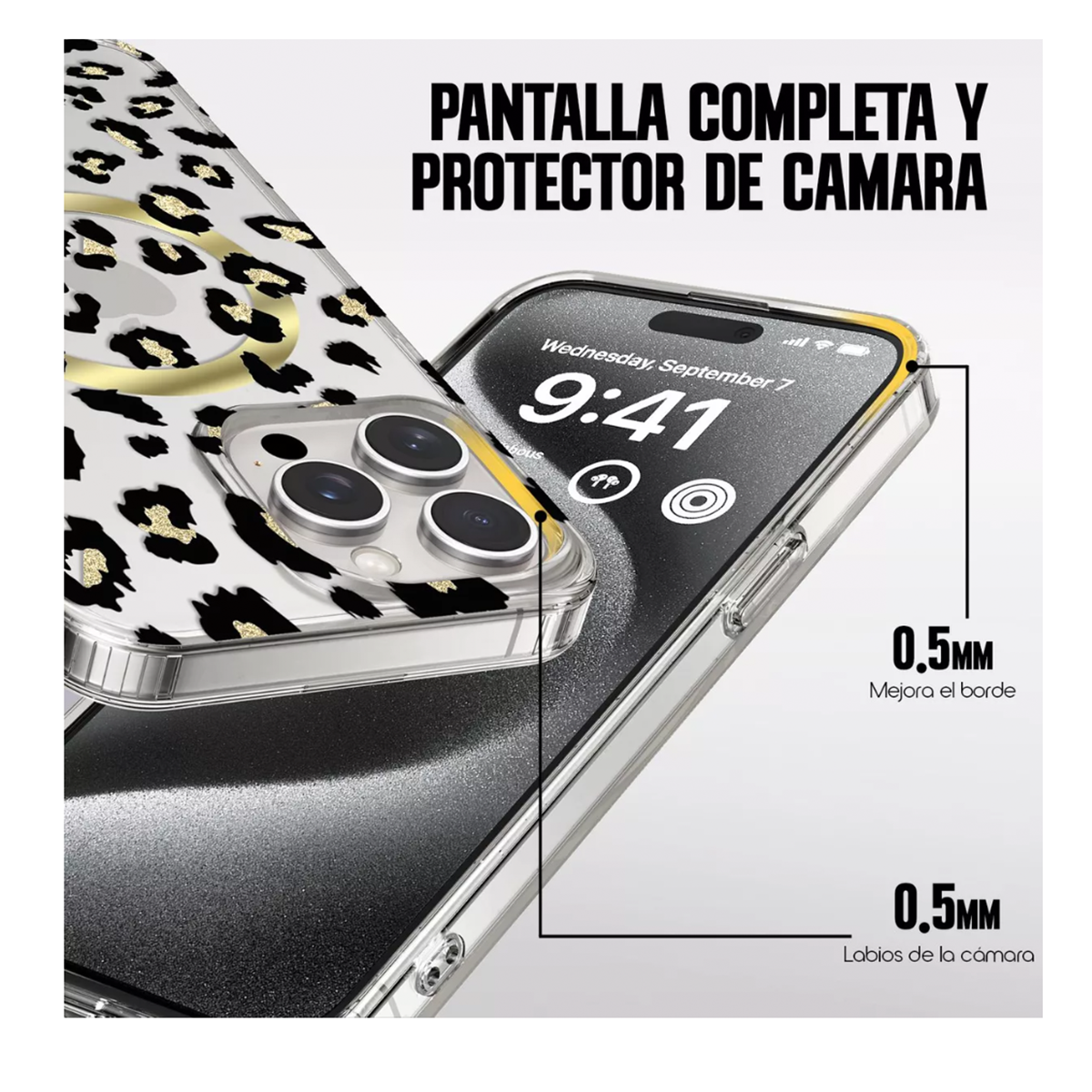 CARCASA FUNDA ANIMAL PRINT LEOPARDO PARA IPHONE 16 - 2