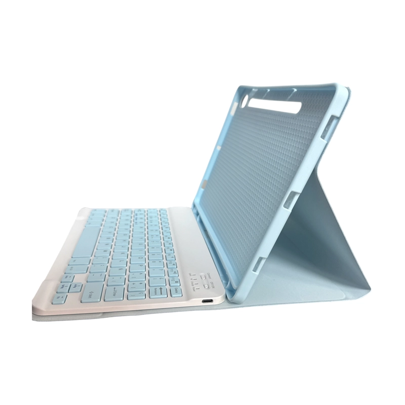 FUNDA CON TECLADO ESPAÑOL PARA SAMSUNG S9 FE 10.9 CELESTE - 2