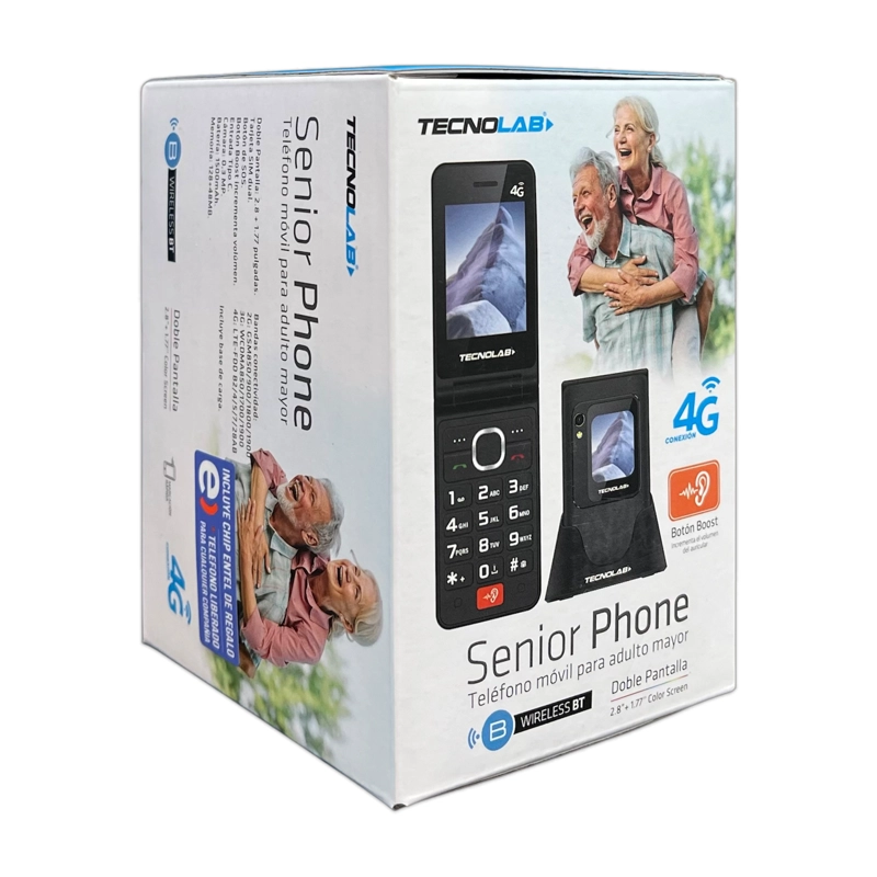 TELEFONO CELULAR ADULTO MAYOR DUALSIM 2.8 PULGAD TL705 NEGRO - 4